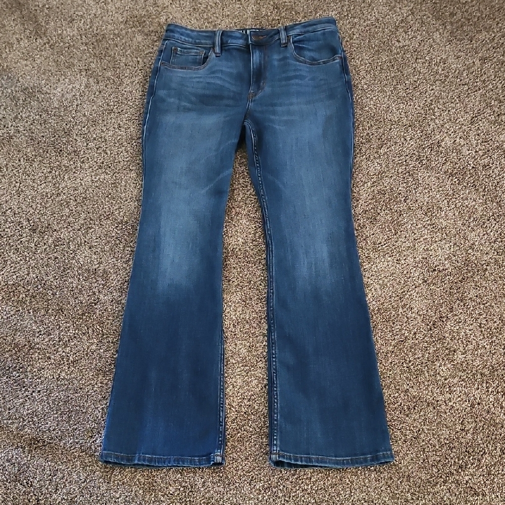 Idyllwind Dark Blue Flare Mid Rise Jeans